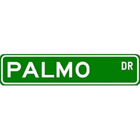 PALMO Street Sign ~ Personalized Family Lastname Sign ~ Gameroom, Basement, Garage Sign Novelty** ALUMINUM