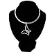 Silver Tone Crystal Butterfly Choker Necklace