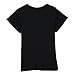 vadim Women's Tops Cute Letters Print Tshirt Basic O Neck Shirts Casual Tee Black Medium