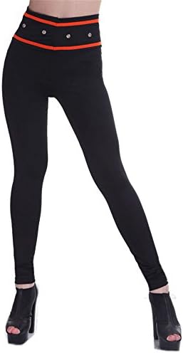 Vwhite Women's Girls High Breath Hole Waist Sexy Sliming Sports Pants Leggings Orange US 4-10