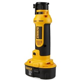DEWALT DC550KA Heavy-Duty 18-Volt Ni-Cad Cordless Spiral Saw with 1/8-Inch and 1/4-Inch Collets