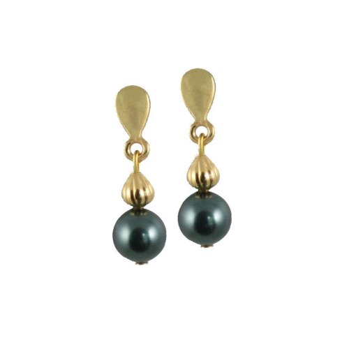 Solitaire Tahitian Pearl Clip On Earrings (Gold) Solitaire Tahitian Pearl Clip On Earrings (Gold)