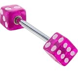 Barbell - Purple DICE Tongue Ring