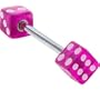 Purple DICE Barbell Tongue Ring