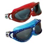 Aqua Sphere KIDS Seal 2 Pack Swim Goggles - Tint Lens w/Cherry & Blue Frames