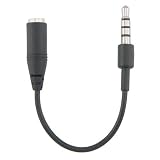 Headphone Adapter for Apple iPhone Recessed Jack, 3.5mm Male Female Extension Plug - Black