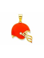 14K Cleveland Browns Enameled Helmet Charm