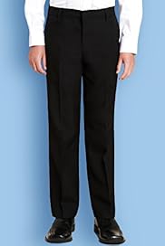 Boys Plus Fit Flat Front Modern Fit Trousers with Stormwear