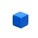 16mm Square-edged Opaque Blank Blue 6-sided Dice