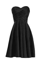 Sweetheart Knee Length Short Satin Bridesmaid Dress 