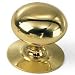 1-1/4" Dia Solid Brass Knob w/Backplate