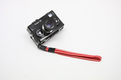 Rollei（ローライ）35用　ハンドストラップ　コンパクトカメラ用　レッド/ホワイト