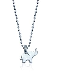 Alex Woo Mini Addition Elephant Chain in Sterling Silver Pendant Necklace , 16"