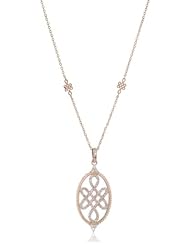 Freida Rothman Belargo Jewelry "Blush" Collection Rose Long Love Knot Signet Drop Necklace