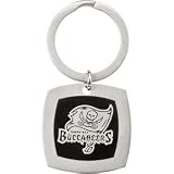 Stainless Steel and Black Enamel Tampa Bay Buccaneers Keychain