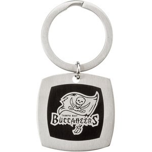 Stainless Steel and Black Enamel Tampa Bay Buccaneers Keychain