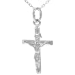 Sterling Silver Cross With Jesus Necklace