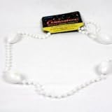 White Football Helmet Bead Necklace (1 Pack)