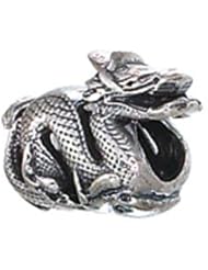 Genuine Zable (TM) Product. 925 Sterling Silver Dragon Charm. 100% Satisfaction Guaranteed.