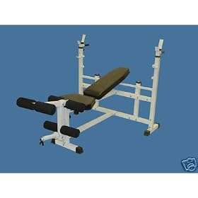Heavy Duty Olympic Weight Bench / Olympic Bench Press with 300 lb Olympic Weight Set
