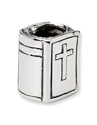 Sterling Silver Reflection Beads Collection Bible Bead Charm 4mm Hole (fits 3mm European Style Charm Bracelets)
