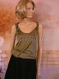 Prada - $750 New PRADA Olive Green Ruffle Silk Sweater Top 40 6