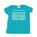 Boy's Turquoise Blue Infant T-Shirt with Cassette Player Design - 12 Months