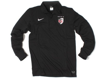 Toulouse 2011/12 L/S Supporters Rugby Shirt Black/White - size M