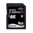 Sandisk 8GB EXTREME III SDHC SD Card Class 6 (SDSDX3-008G, Static Pack)