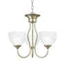Thomas Lighting SL8014-68 Tahoe - Three Light Chandelier, Burnished Bronze Finish with Alabaster Glass