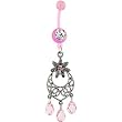 Bioplast Pink Majestic Lily Chandelier Belly Ring