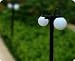 Solarlampe, Gartenlampe mit 2 kugelförmigen Lampen 2er Set