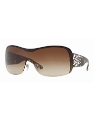 Versace Ladies 2109b Silver Tortoise Frame Brown Gradient Lens Rimless Sunglasses by Versace