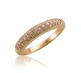 18k Rose Pink Gold Fancy Pink Diamond Eternity Band Ring Size 7 0.50 carat