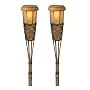 Malibu Outdoor Solar-Powered Tiki Torch Light, 2-Pack #LZ604R2