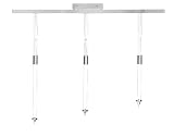 Ambientehome 55098 Pendel ohne Glas Serie Kombi04, Halogen, 3-flammig, nickel matt / chrom