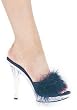 5 Inch Heel Marabou Slipper Women's Size Shoe