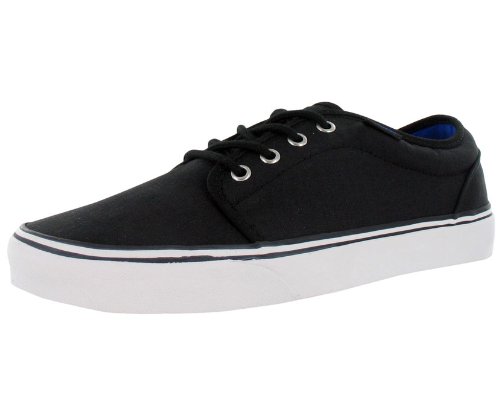 Vans Unisex's VANS 106 VULCANIZED (RIPSTOP) SKATE SHOES 8 (BLACK/SURF THE WEB)