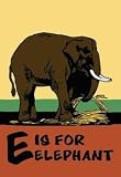 12 X 18 Stretched Canvas Poster E is for Elephant
