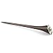 Hand Carved Sono Wood Hair Stick - Mother Of Pearl Inlay - Oval Shape - Yellow Cream Coco Black Ivory White Shimmer - 7