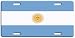 Argentina Flag License Plate - Free Matching Keychain