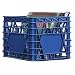 Mini Milk Crate - Blue (Blue) (4.5"H x 5.5"W x 5.5"D)