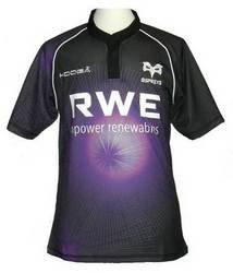 Ospreys Training Rugby Shirt Black/Purple - size XXL
