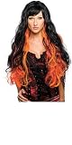 31yg0 CoSNL. SL160  Fantasy Orange & Black Costume Wig