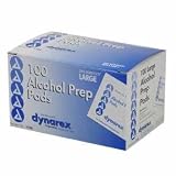 ALCOHOL WIPES PREP PADS LARGE 100/BOX