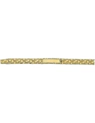12mm 14k Classic Nugget Bracelet 8"