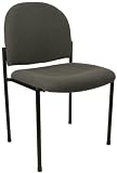 Comfortable Stackable Steel Side Office Chair, Gray