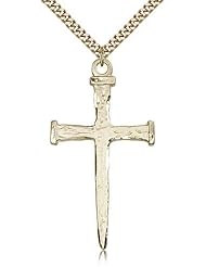 Nail Cross Pendant, Gold Filled