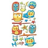 EK Success Puffy Dimensional Stickers - Hoot