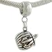 3D Halloween Jack-O-Lantern 925 Sterling Silver Dangle Bead fits European Charm Bracelet